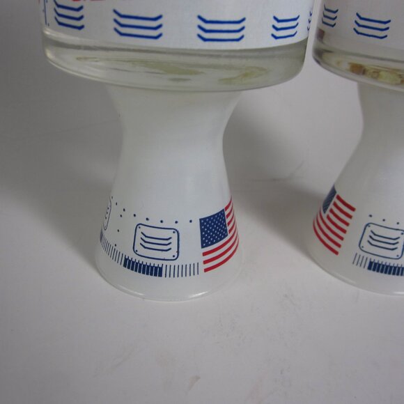 Vintage Harold's Casino Glass - Rocket Ship Design - Moon Shot - Lot of 2 - Picture 3 of 12